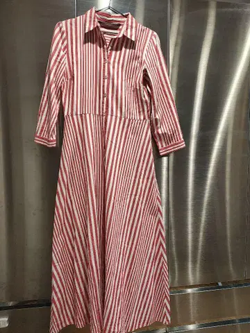 ZARA 스트라이프 셔츠 원피스 긴팔