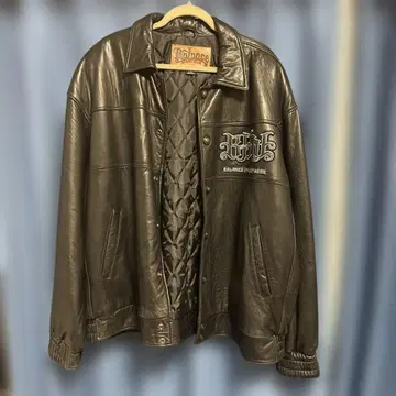 Balance Streetwear 블랙 가죽 자켓