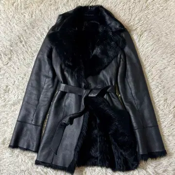 [ 새상품급 ] 바디 드레싱 디럭스 리버서블 무스탕 자켓 벨트