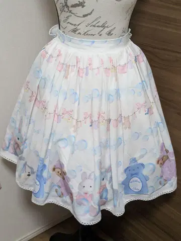 axes femme kawaii Laundry 스커트 화이트
