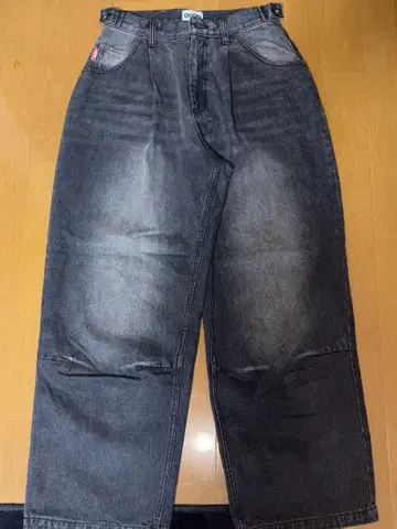 9090 킹 로고 배기 데님 팬츠