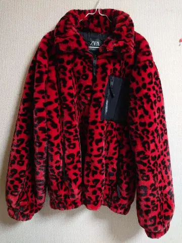 [남성용 M] ZARA 남성용 빨간색 레오파드 무늬 아우터