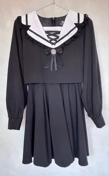 ROJITA 세일러 카라 블랙 미니 원피스