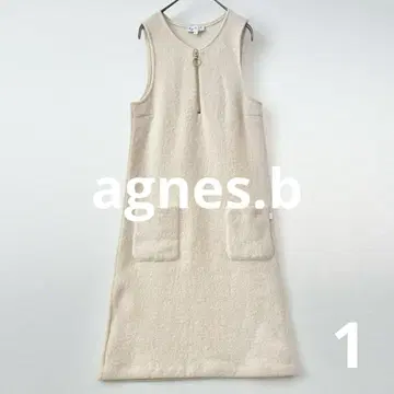 애니에스 베이 agnes.b ROBE 하프 지퍼 민소매 미니 드레스