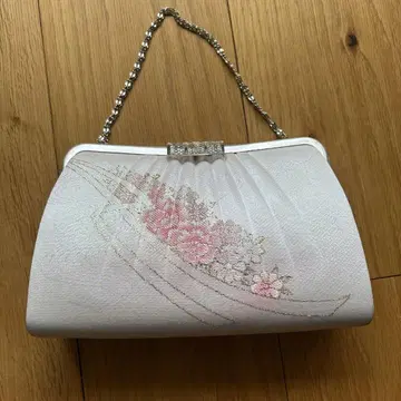 화이트 꽃무늬 자수 일본 의류용 백