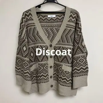 Discoat 기하학 패턴 가디건