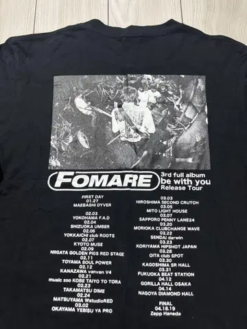 FOMARE be with you 긴팔 M 사이즈