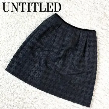 UNTITLED 언타이틀 플레어 스커트 블랙 1 B2406