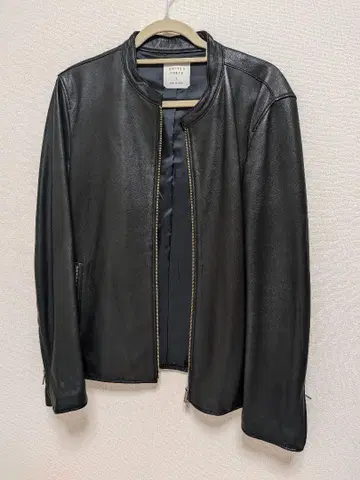 블랙 가죽 자켓 싱글 라이더