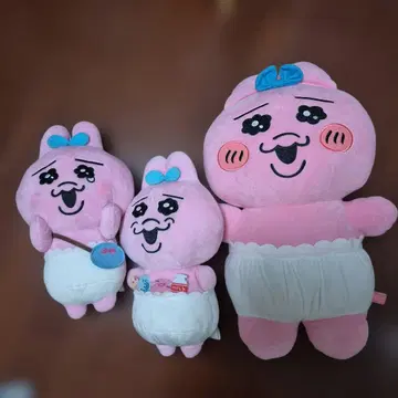 핑크 캐릭터 봉제 인형 3개 세트