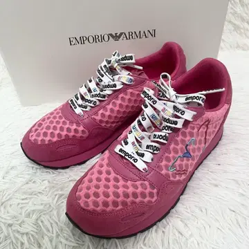 [새상품급] EMPORIO ARMANI 엠포리오 아르마니 스니커즈 핑크