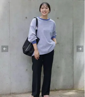 프레임워크 미진 보더 롱T 블루