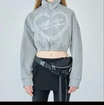 에피누 epine Heart logo zip 그레이 후드티 셋업