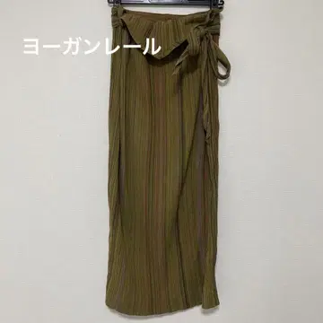 요건 레일 올리브 그린 스커트