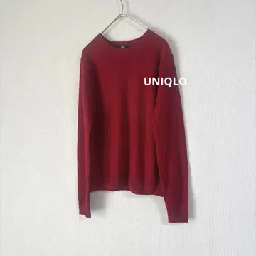 UNIQLO 유니클로 캐시미어 크루넥 스웨터 니트 빨간색 레드