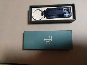 RL 블랙 가죽 키링