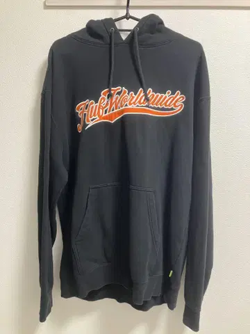 Huf Worldwide 후드 부착 후드티 블랙