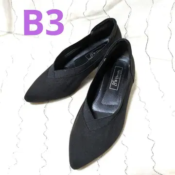 비쓰리 스웨이드 펌프스 블랙 23cm