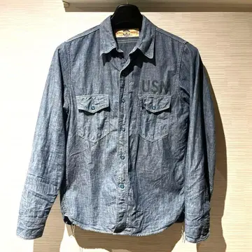 더 리얼 맥코이 샴브레이 셔츠 USN