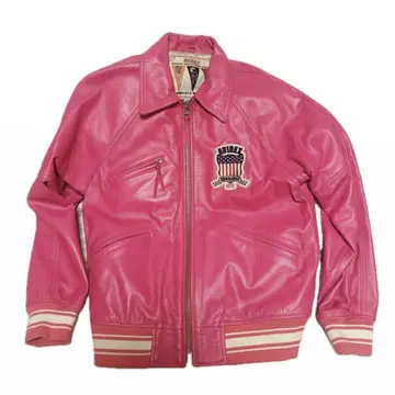 AVIREX 가죽 자켓 핑크