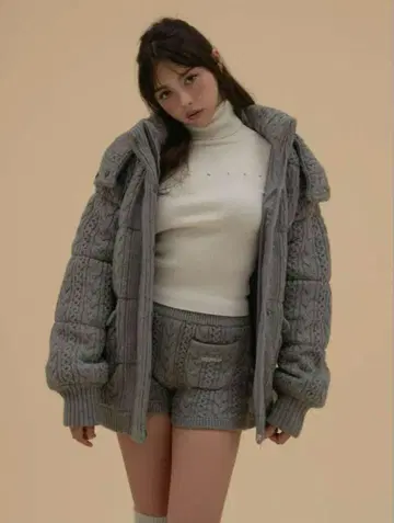 andmary Mary quilting knit shape jacket