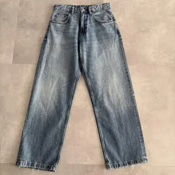 자라 ZARA 와이드 스트레이트 데님 팬츠 배기진 [ USA30 ]