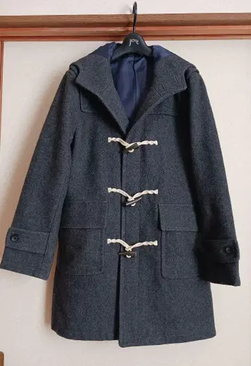 새상품급 SHIPS COLORS 다크 그레이 더플 코트 울 혼방 M