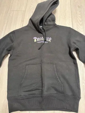 THRASHER 버섯 디자인 후드티 M 블랙