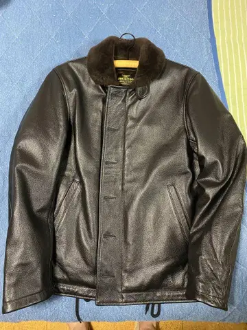 HOUSTON 블랙 가죽 자켓 40R
