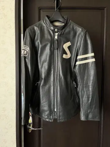 Schott 가죽 블루종 블랙