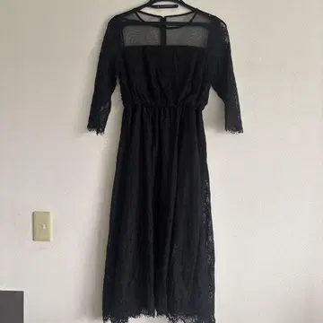 블랙 레이스 원피스