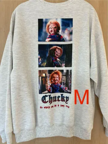 새상품 Chucky 맨투맨 M 차일드 플레이 긴팔 남성용