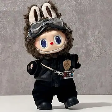 Labubu 라브부 17cm 봉제 인형 옷 갈아입기 5종 세트 블랙