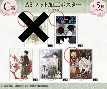 사요나라 절망선생 온라인 복권 C상 A3 매트 가공 포스터 2종 세트