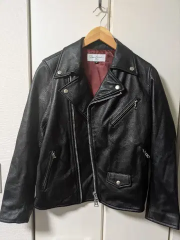 새상품급 더블 라이더 자켓 램 가죽 XS
