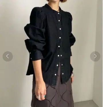 AMERI DENIM POOFY BLOUSE
