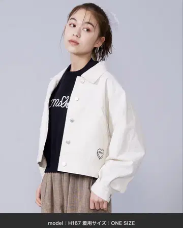 밀크페도 데님 자켓 화이트 ONE SIZE