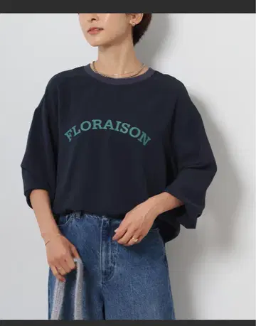 JOURNAL STANDARD relume 조젯 로고 롱T 네이비