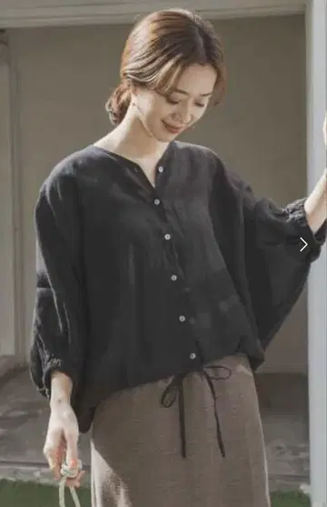 어반 리서치 도어스 칠부 소매 셔츠/블라우스 (블랙, 파랑)