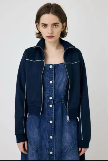 MOUSSY 트랙 자켓 네이비