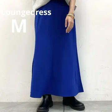 Loungedress 컷 조젯 머메이드 스커트 블루 M