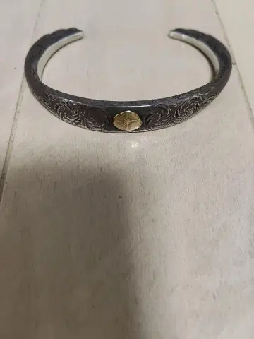 스튜디오 T&Y 실버 윙 뱅글 당초 골드 포인트