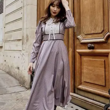 Herlipto Orangerie Dot Long Dress