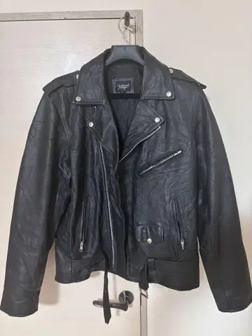 Reclaimed Vintage 블랙 가죽 더블 라이더스 L