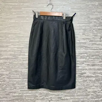 르로이 천연 가죽 시프 내퍼 블랙 레더 스커트 11호