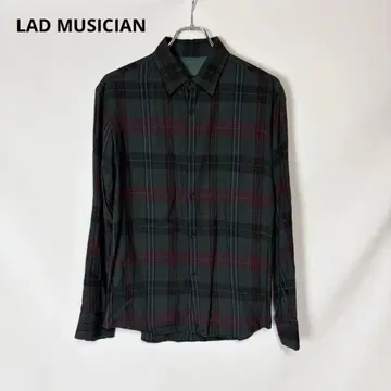 LAD MUSICIAN 레이온 울 체크 셔츠 긴팔 46
