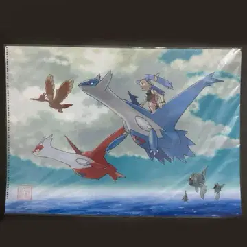 포켓몬 콜렉터블 아트 라티오스와 라티아스가 있는 풍경 클리어 파일