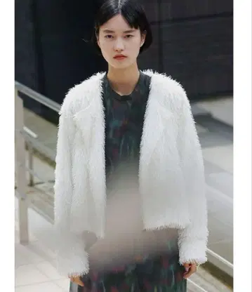 RADIATE 야마다 화이트 샤기 가디건 긴팔