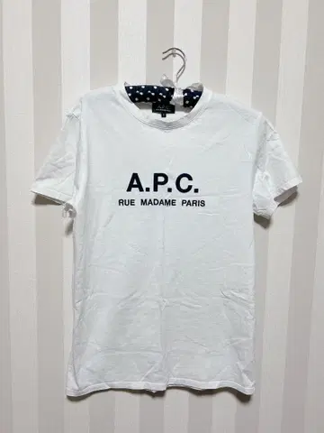 A.P.C. 로고T셔츠 자수 S 사이즈 화이트 프릭스스토어