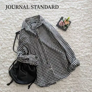 새상품급 [ JOURNAL STANDARD ] 깅엄 체크 셔츠 일본제